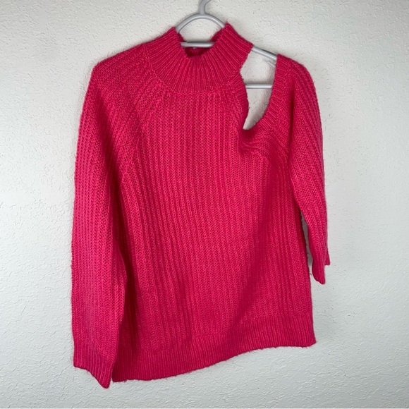 Lovers + friends size Medium Pink sweater DragonFruit - Picture 1 of 8